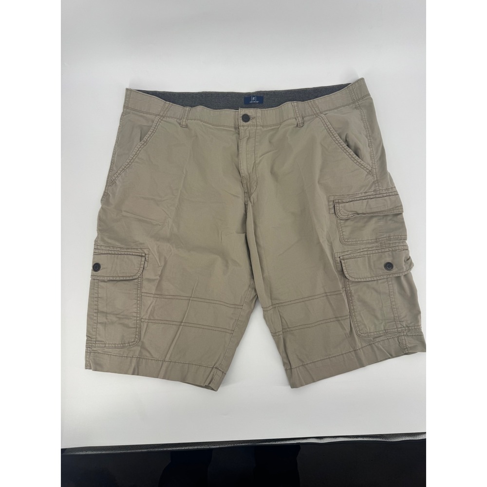 George Mens Khaki Tan Cargo Shorts Size 46 Cotton Utility Casual Pockets